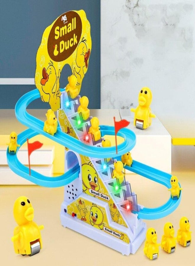 WINSKY Funny Duck Race Track Toy - Light & Music Duck Slide Set for Children - Image 1